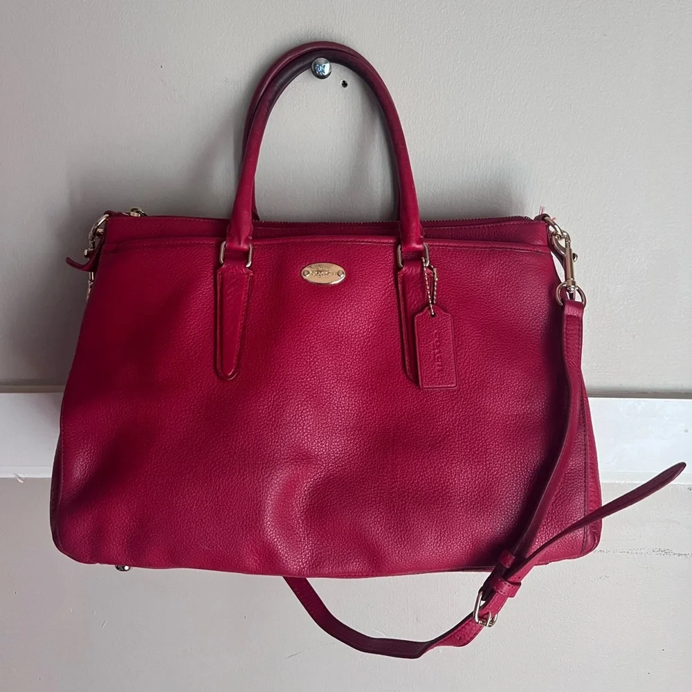 Coach Morgan Red Satchel/Crossbody Bag